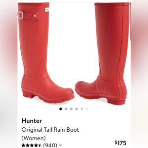 COPY - Used 1 time practically brand new Hunter rain Boots Tall Matte boots